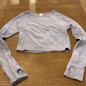 Aeropostale Lavender Long-Sleeve Crop Top